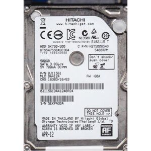 0J11561 - Hitachi Travelstar 5K750 Series 500GB 5400RPM SATA 3Gb/s 8MB Cache 512e 2.5-inch Hard Drive
