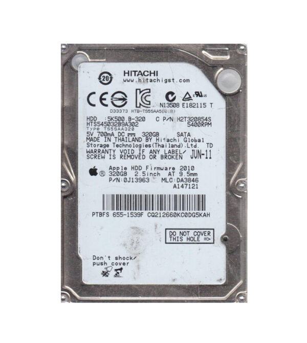 0J13963 - Hitachi Travelstar 5K500.B Series 320GB 5400RPM SATA 3Gb/s 8MB Cache 2.5-Inch Hard Drive