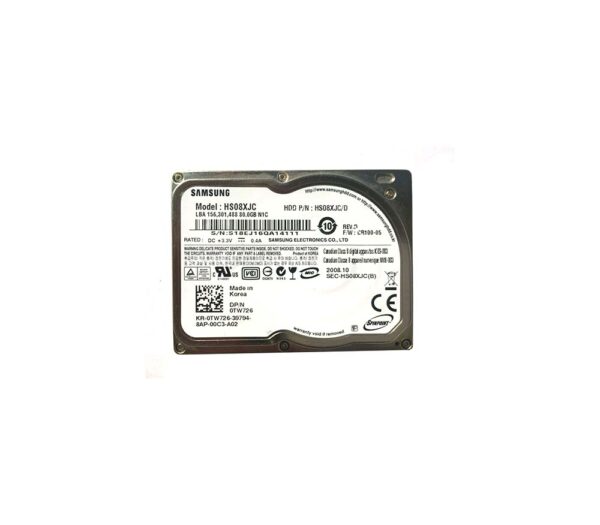 0TW726 - Dell 80GB 5400RPM ZIF 1.8-Inch Hard Drive for Latitude Notebook
