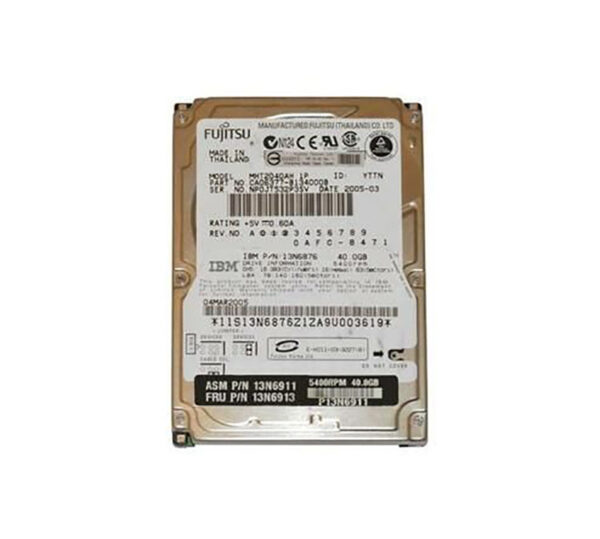 13N6913 - IBM 40GB 5400RPM IDE Ultra ATA/100 (ATA-6) 8MB Cache 2.5-Inch Hard Drive for ThinkPad