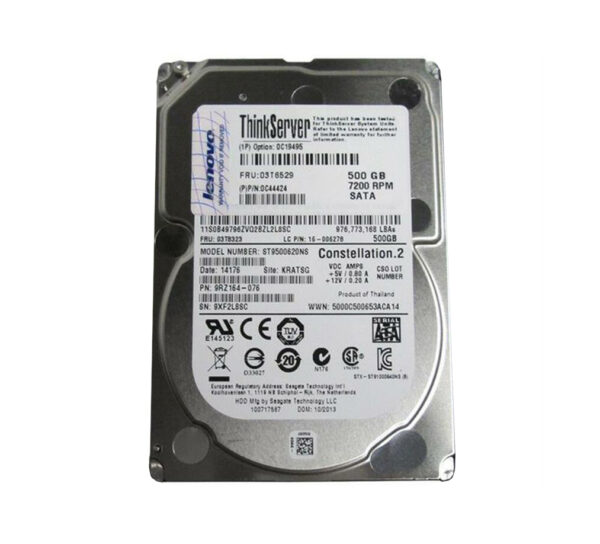 16-006278 - Lenovo 500GB 7200RPM SATA 6Gb/s 64MB Cache 2.5-Inch Hard Drive