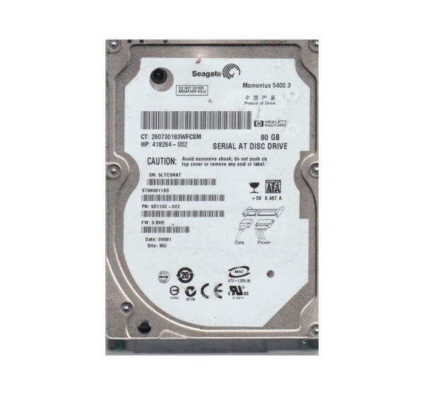 9S1132-022 - Seagate Momentus 5400.3 Series 80GB 5400RPM SATA 1.5Gb/s NCQ 8MB Cache (CE) 2.5-Inch Hard Drive
