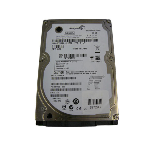 9S1132-030 - Seagate Momentus 5400.3 Series 80GB 5400RPM SATA 1.5Gb/s NCQ 8MB Cache (CE) 2.5-Inch Hard Drive