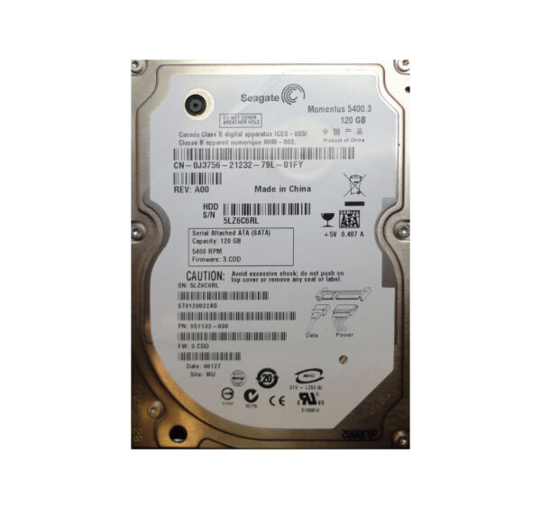 9S1133-030 - Seagate Momentus 5400.3 Series 120GB 5400RPM SATA 1.5Gb/s 8MB (CE) Cache 2.5-Inch Hard Drive