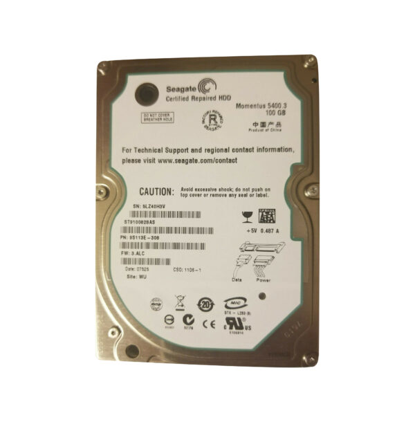 9S113E-308 - Seagate Momentus 5400.3 Series 100GB 5400RPM SATA 1.5Gb/s NCQ 8MB Cache (CE) 2.5-Inch Hard Drive