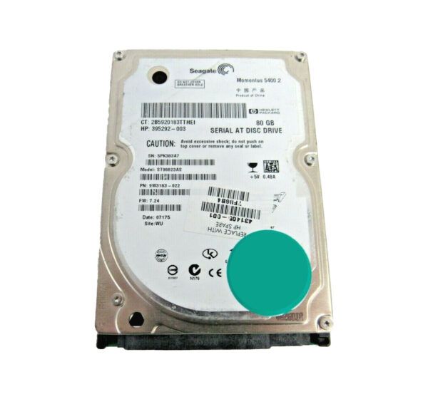 9W3183-022 - Seagate Momentus 5400.2 Series 80GB 5400RPM SATA 1.5Gb/s 8MB Cache (CE) 2.5-Inch Hard Drive