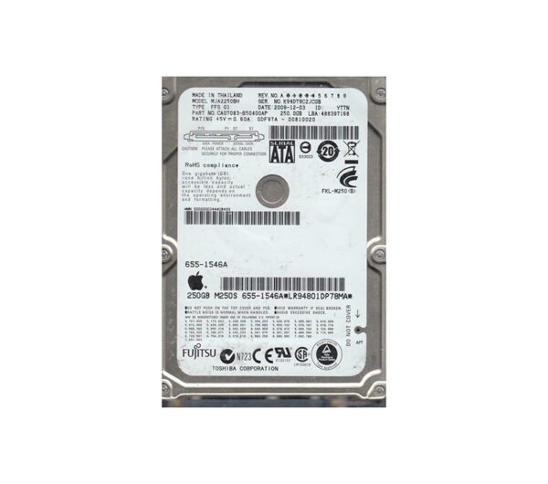 CA07083-B50400AP - Fujitsu 250GB 5400RPM SATA 3Gb/s 8MB Cache 2.5-Inch Hard Drive