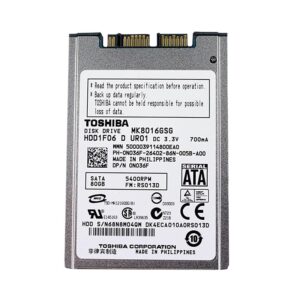HDD1F06 - Toshiba 80GB 5400RPM SATA 1.5Gb/s 8MB Cache 1.8-Inch Hard Drive