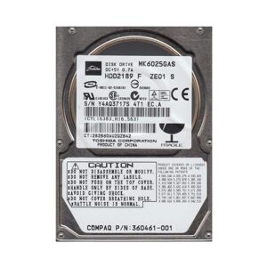 HDD2189 - Toshiba 60GB 4200RPM IDE Ultra ATA/100 (ATA-6) 8MB Cache 2.5-Inch Hard Drive