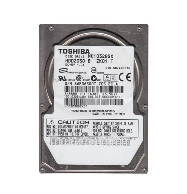 HDD2D30 - Toshiba 100GB 5400RPM SATA 1.5Gb/s 16MB Cache 2.5-Inch Hard Drive