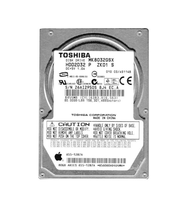 HDD2D32 - Toshiba 80GB 5400RPM SATA 1.5Gb/s 8MB Cache 2.5-Inch Hard Drive