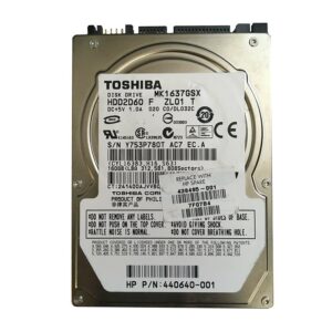 HDD2D60 - Toshiba 160GB 5400RPM SATA 3Gb/s 8MB Cache 2.5-Inch Hard Drive
