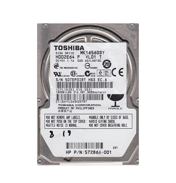 HDD2E64 - Toshiba 160GB 7200RPM SATA 3Gb/s 16MB Cache 2.5-Inch Hard Drive