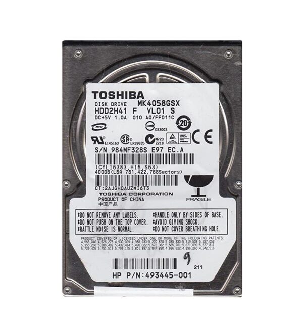 HDD2H41 - Toshiba 400GB 5400RPM SATA 3Gb/s 8MB Cache 2.5-Inch Hard Drive