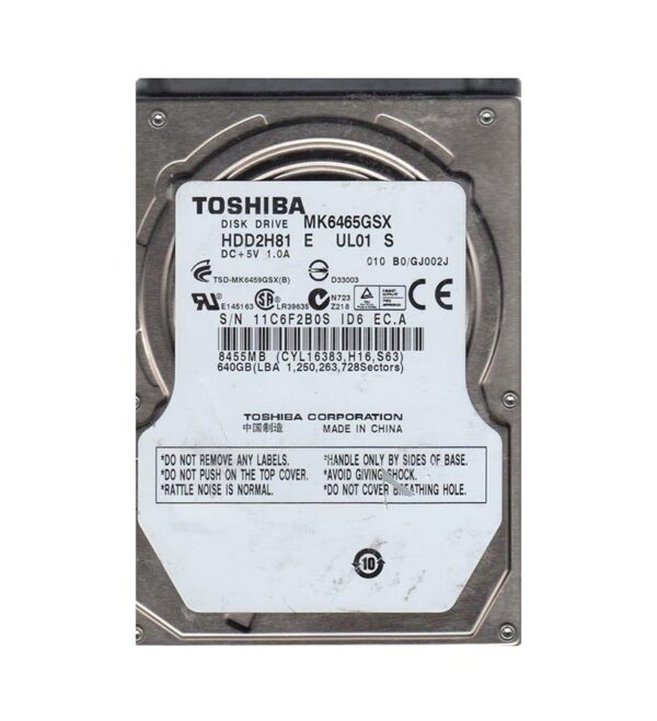 HDD2H81 - Toshiba 640GB 5400RPM SATA 3Gb/s 8MB Cache 2.5-Inch Hard Drive