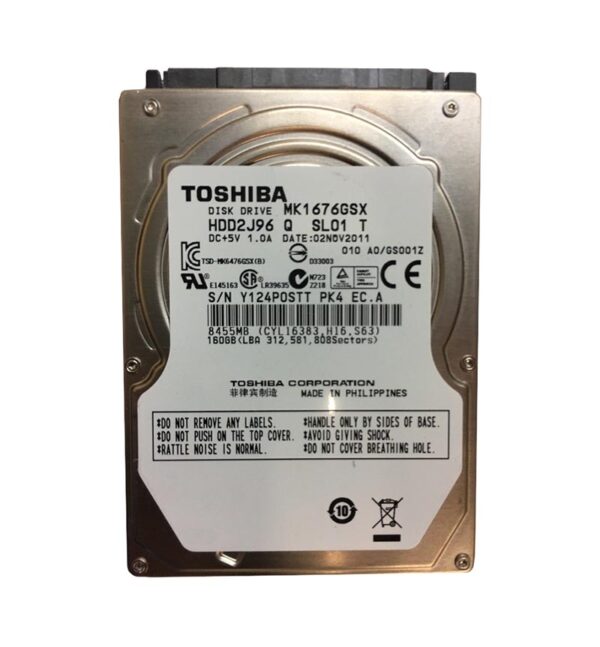 HDD2J96 - Toshiba 160GB 5400RPM SATA 3Gb/s 8MB Cache 2.5-Inch Hard Drive