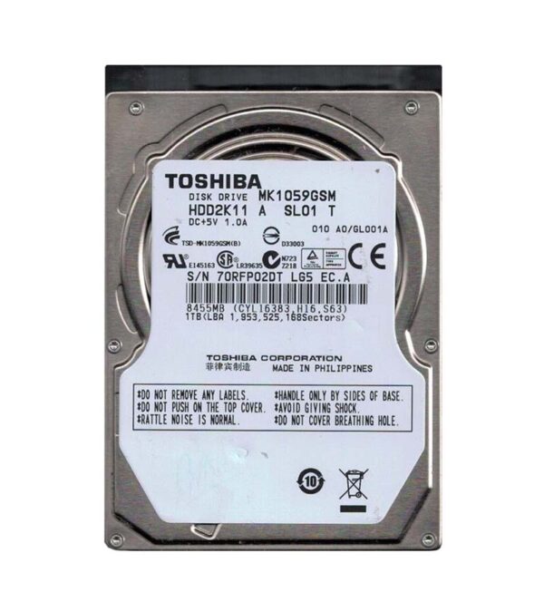 HDD2K11 - Toshiba 1TB 5400RPM SATA 3Gb/s 8MB Cache 2.5-Inch Hard Drive