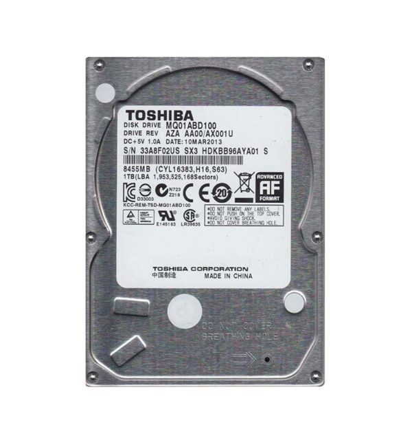 HDKBB96 - Toshiba 1TB 5400RPM SATA 3Gb/s 8MB Cache 2.5-Inch Hard Drive