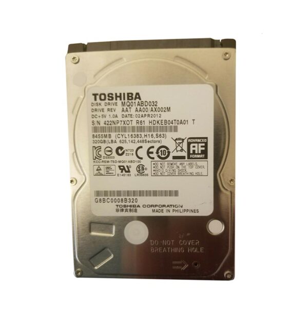 HDKEB04 - Toshiba 320GB 5400RPM SATA 3Gb/s 8MB Cache 2.5-Inch Hard Drive