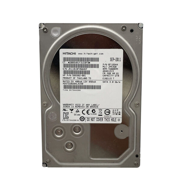 HDS722020ALA330 - Hitachi Deskstar 7K2000 Series 2TB 7200RPM SATA 3Gb/s 32MB Cache 7-Pin 3.5-inch Hard Drive