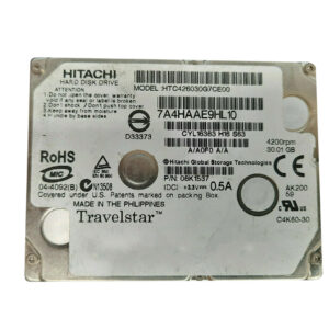 HTC426030G7CE00 - Hitachi Travelstar C4K60 Series 30GB 4200RPM IDE Ultra ATA/100 (ATA-6) 2MB Cache ZIF 1.8-inch Hard Drive