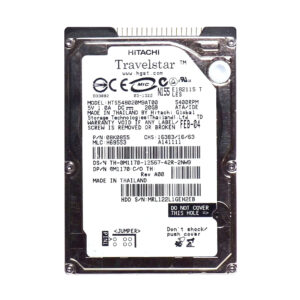 HTS548020M9AT00 - Hitachi Travelstar 5K80 Series 20GB 5400RPM IDE Ultra ATA/100 (ATA-6) 8MB Cache 2.5-inch Hard Drive