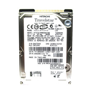HTS721080G9AT00 - Hitachi Travelstar 7K100 Series 80GB 7200RPM IDE Ultra ATA/100 (ATA-6) 8MB Cache 512e 2.5-inch Hard Drive