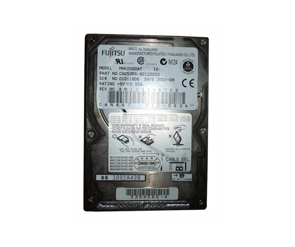 MHK2060AT - Fujitsu 6GB 4200RPM IDE Ultra ATA/66 (ATA-5) 512KB Cache 2.5-Inch Hard Drive