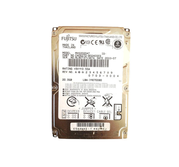 MHS2020AT - Fujitsu 20GB 4200RPM IDE Ultra ATA/100 (ATA-6) 2MB Cache 2.5-Inch Hard Drive