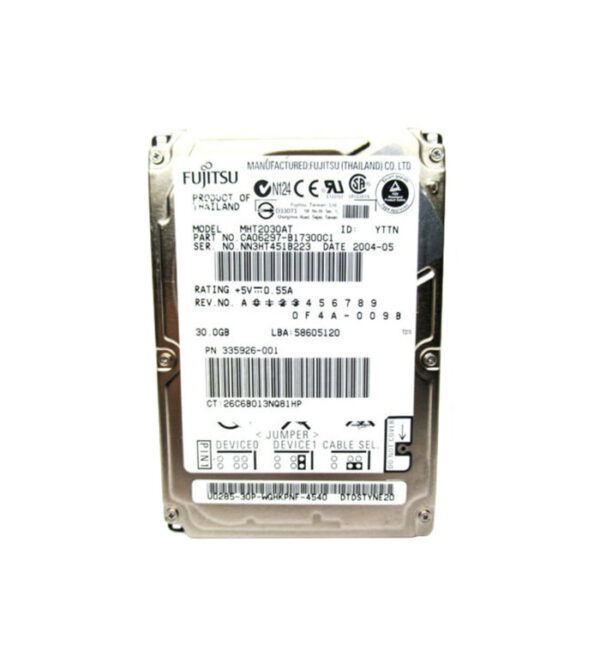 MHT2030AT - Fujitsu Mobile MHT Series 30GB 4200RPM IDE Ultra ATA/100 (ATA-6) 2MB Cache 2.5-Inch Hard Drive