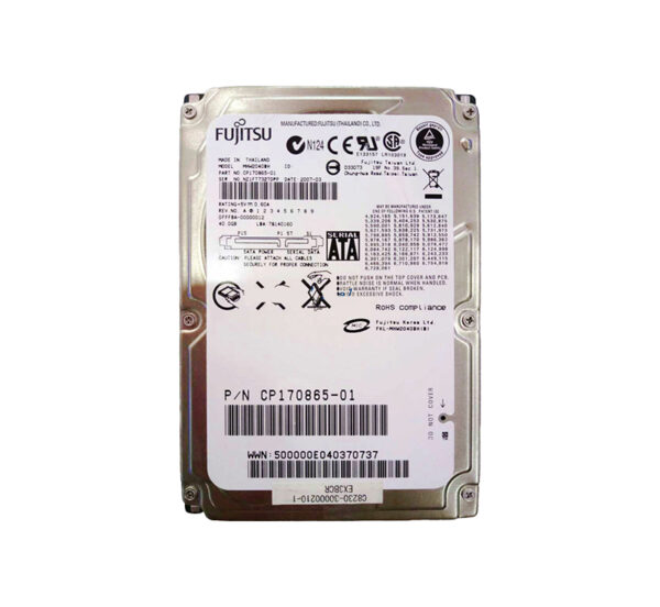 MHW2040BH - Fujitsu 40GB 5400RPM SATA 1.5Gb/s 8MB Cache 2.5-Inch Hard Drive