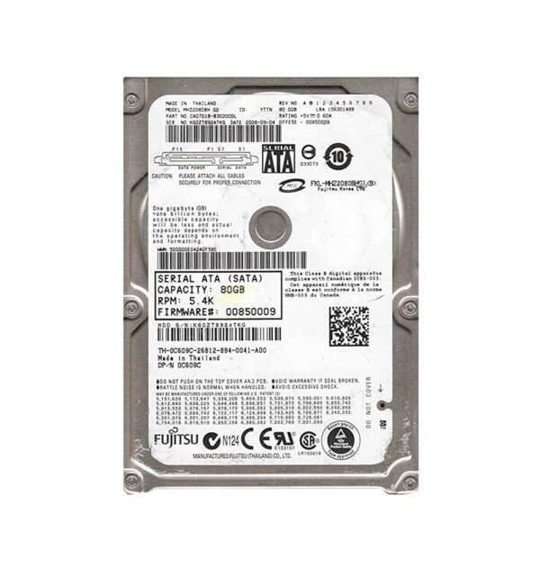 MHZ2080BH-G2 - Fujitsu Mobile MHZ2040BH 80GB 5400RPM SATA 3Gb/s 8MB Cache Plug-in Module 2.5-Inch Hard Drive