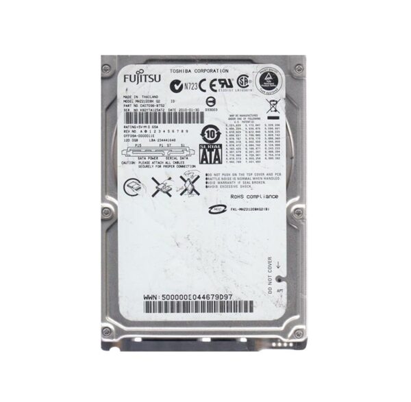 MHZ2120BK-G2 - Fujitsu Mobile 120GB 7200RPM SATA 3Gb/s 16MB Cache 2.5-Inch Hard Drive