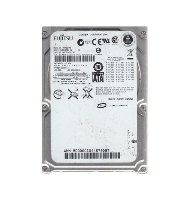MHZ2120BK - Fujitsu 120GB 7200RPM SATA 3Gb/s 16MB Cache 2.5-Inch Hard Drive