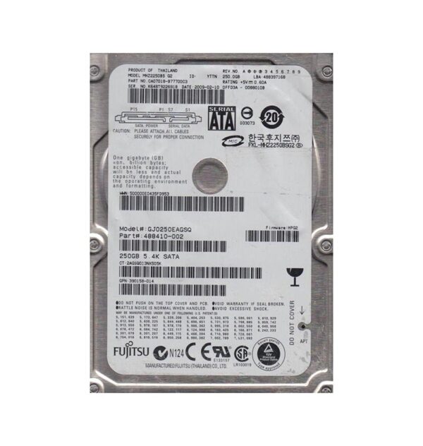 MHZ2250BS-G2 - Fujitsu 250GB 5400RPM SATA 3Gb/s 8MB Cache 2.5-Inch Hard Drive