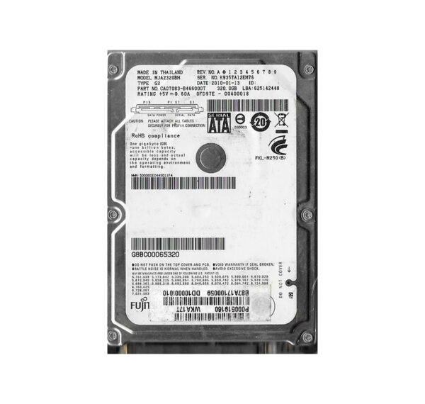 MJA2320BH - Fujitsu 320GB 5400RPM SATA 3GB/s 8MB Cache 2.5-Inch Hard Drive