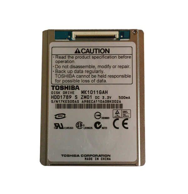 MK1011GAH - Toshiba 100GB 4200RPM IDE Ultra ATA/100 (ATA-6) 8MB Cache Plug-in Module 1.8-Inch External Hard Drive