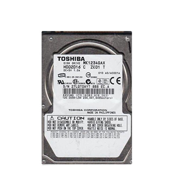 MK1234GAX - Toshiba 120GB 5400RPM IDE 8MB Cache 2.5-Inch Hard Drive