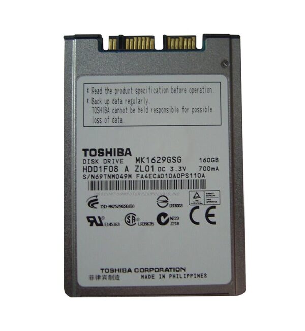 MK1629GSG - Toshiba 160GB 5400RPM SATA 3Gb/s 8MB Cache mSATA 1.8-Inch Hard Drive