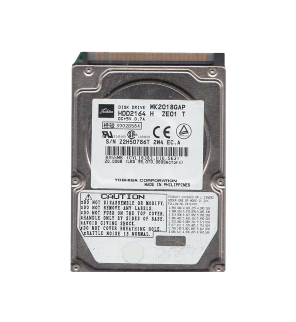 MK2018GAP - Toshiba 20GB 4200RPM IDE Ultra ATA/100 (ATA-6) 2MB Cache 2.5-Inch Hard Drive