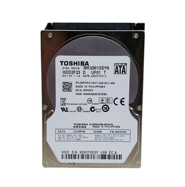 MK3261GSYN - Toshiba 320GB 7200RPM SATA 3Gb/s 16MB Cache 2.5-Inch Hard Drive