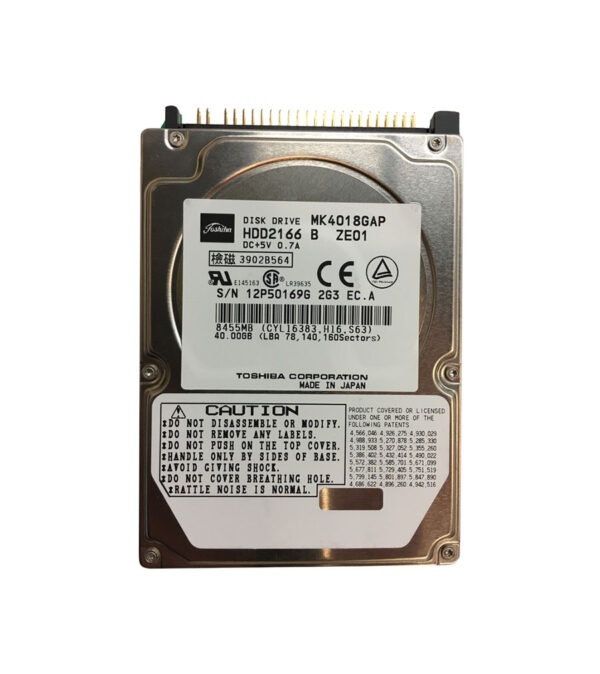 MK4018GAP - Toshiba 40GB 4200RPM IDE Ultra ATA/100 (ATA-6) 2MB Cache 2.5-Inch Hard Drive