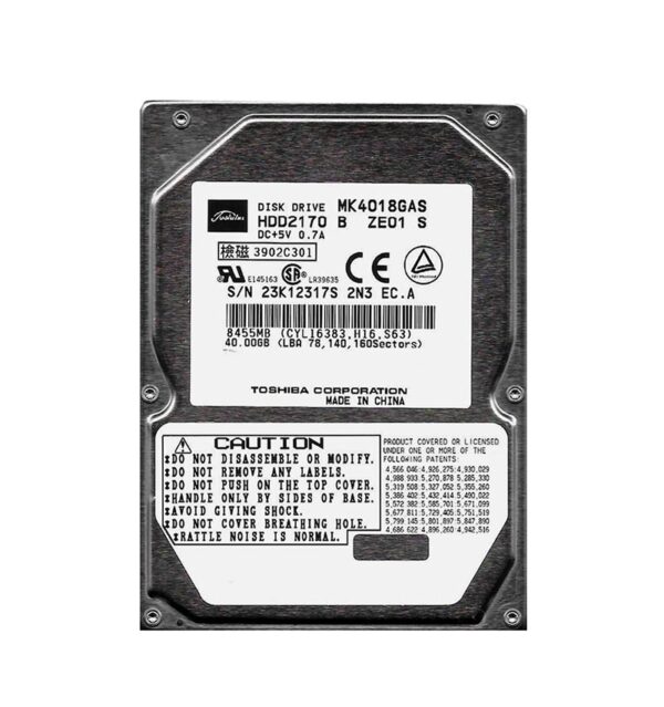 MK4018GAS - Toshiba 40GB 4200RPM IDE Ultra ATA/100 (ATA-6) 2MB Cache 2.5-Inch Hard Drive