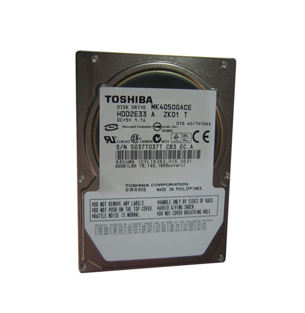 MK4050GACE - Toshiba 40GB 4200RPM IDE Ultra ATA/100 (ATA-6) 8MB Cache 2.5-Inch Hard Drive