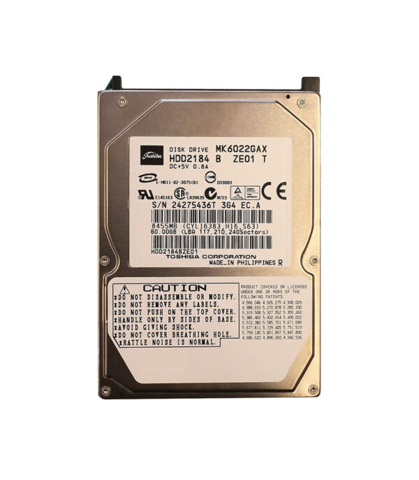 MK6022GAX - Toshiba 60GB 5400RPM IDE Ultra ATA/100 (ATA-6) 16MB Cache 2.5-Inch Hard Drive