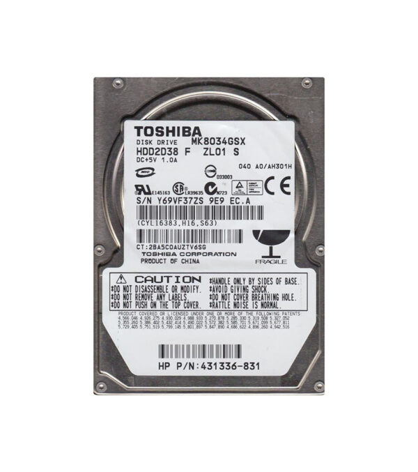 MK8034GSX - Toshiba 80GB 5400RPM SATA 1.5Gb/s 8MB Cache 2.5-Inch Hard Drive