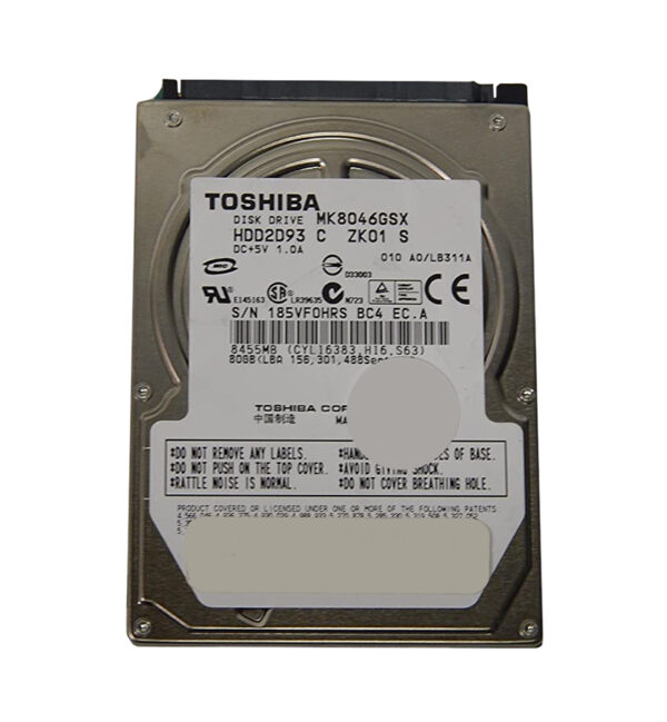 MK8046GSX - Toshiba 80GB 5400RPM SATA 3Gb/s 8MB Cache 2.5-Inch Hard Drive