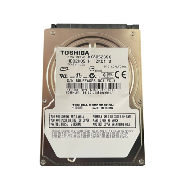 MK8052GSX - Toshiba 80GB 5400RPM SATA 3Gb/s 8MB Cache 2.5-Inch Hard Drive
