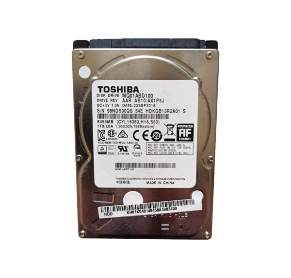 MQ01ABD100 - Toshiba MQ01ABD Series 1TB 5400RPM SATA 3Gb/s 8MB Cache 2.5-Inch Hard Drive