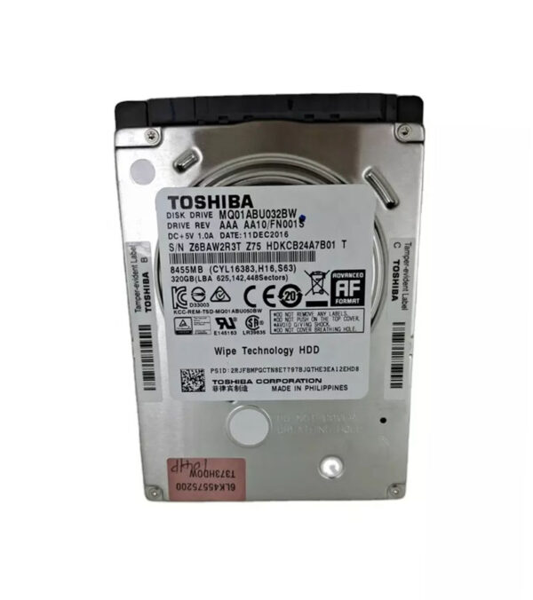 MQ01ABU032BW - Toshiba MQ01ABU-BW Series 320GB 5400RPM SATA 6Gb/s 8MB Cache (512e) 2.5-Inch Hard Drive